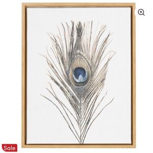 Natural Peacock Feather Canvas Print 🦚